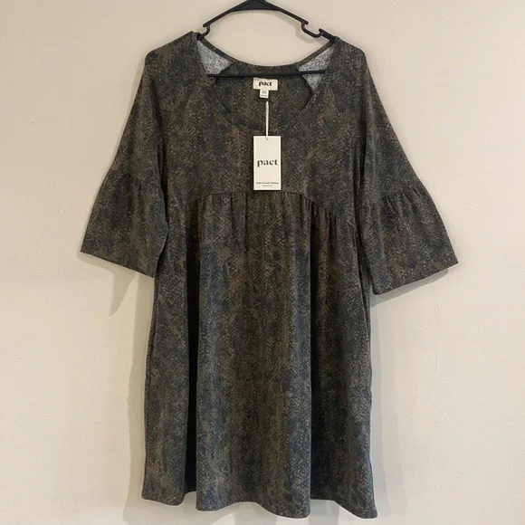 Organic cotton PACT dress Super stretchy organic cotton blend -hidden pockets - Picture 1 of 9